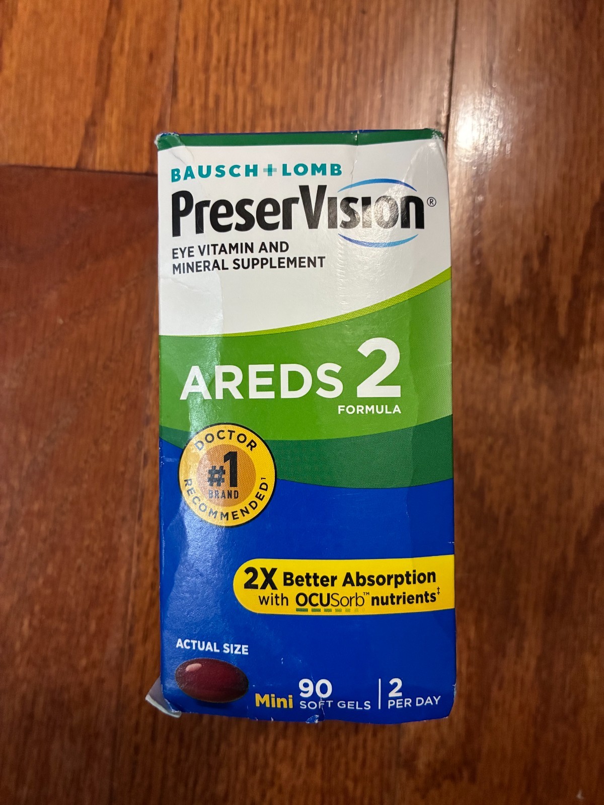 PreserVision AREDS 2 Eye Vitamins/Minerals Supplements 90 Mini Soft Gels