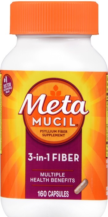 Metamucil 3-in-1 Fiber Capsules 160-Count