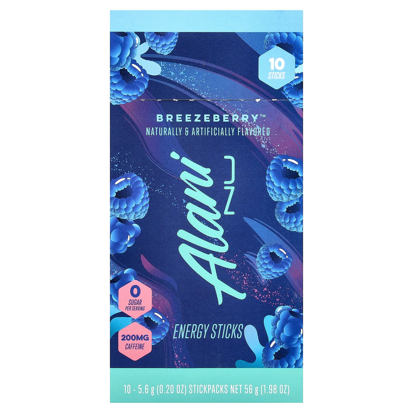 Energy Sticks, Breezeberry™, 10 Stickpacks, 0.2 oz (5.6 g) Each