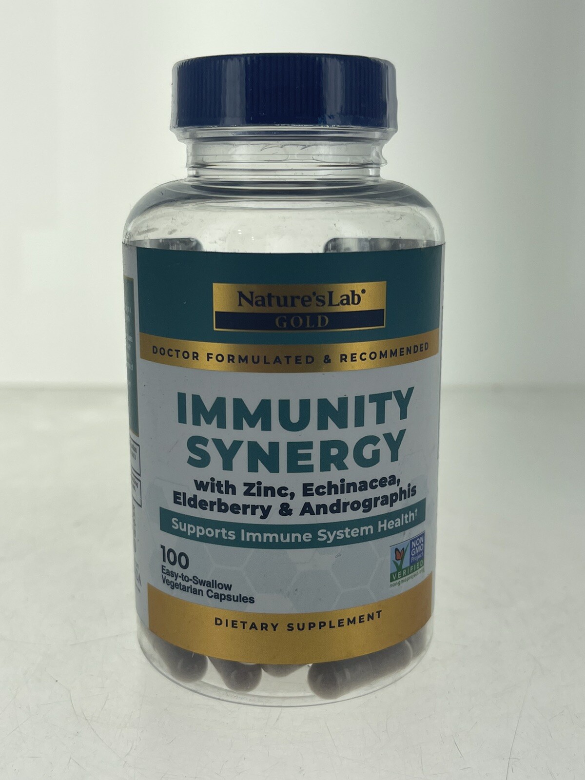 Natures Lab Gold Immunity Synergy 100 veggie Caps 02/2024