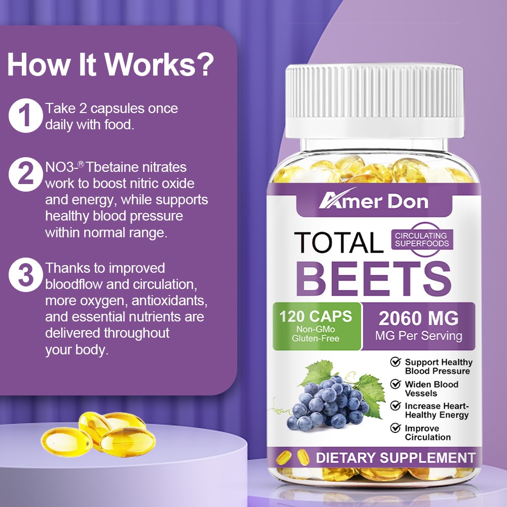 Organic Beet Root 2060 mg Strength 20:1 Extract, 120 Vegan Capsules, Kosher