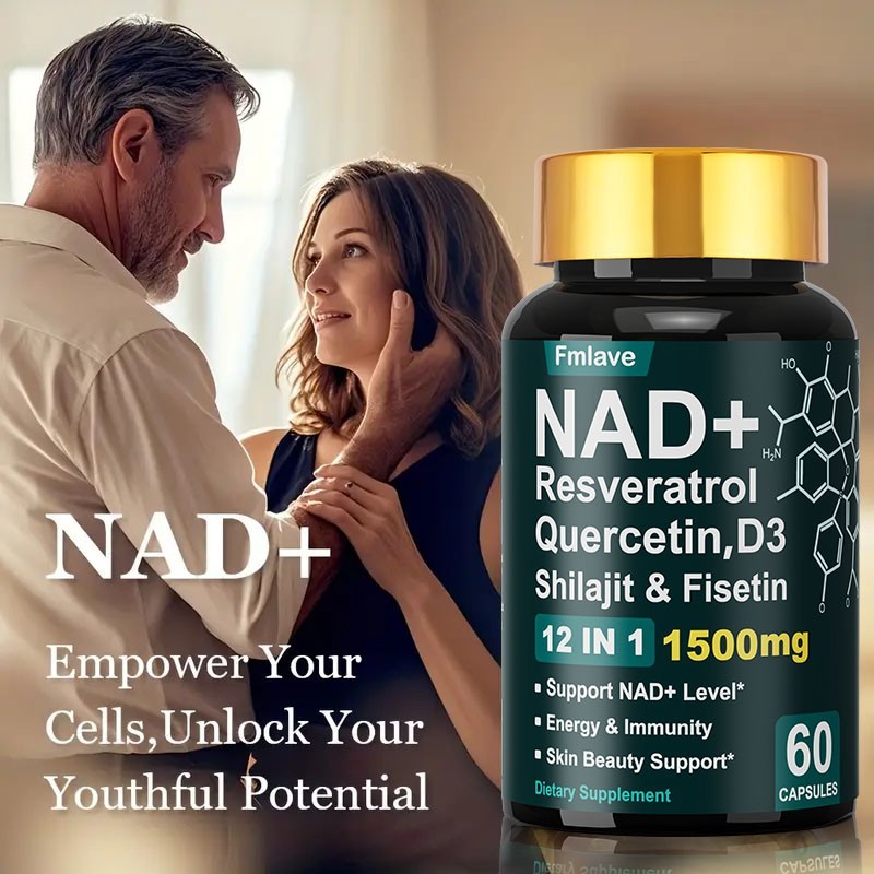 NAD + Resveratrol Quercetin D3, Shilajit & Fisetin, Enhance Cellular Energy 60ct