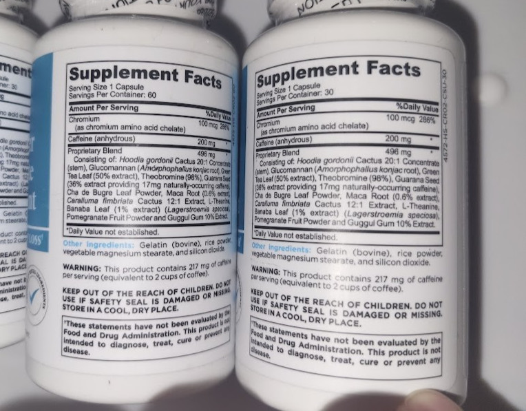 Dr. Vitamin Solutions 3-Pack Fat Burner Appetite Suppressant Capsules Exp10/26