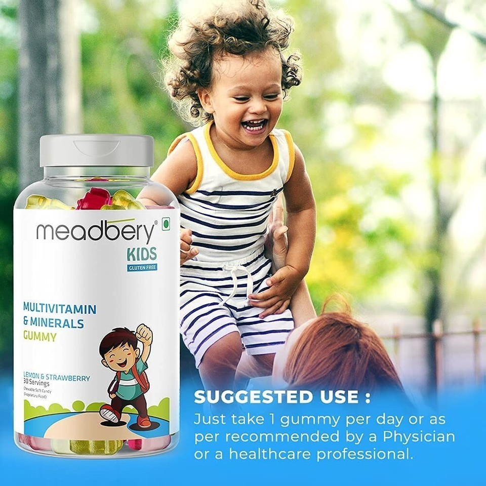 Meadbery Multivitamin And Mineral Bears Jelly Glutenfree Formula – 30 Gummys