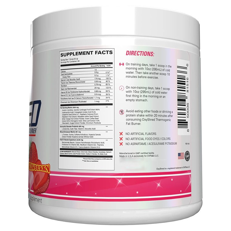 Servings Fat Burner Pre-Workout Powder 60 Thermogenic – Cosmic Blast, Strawberry
