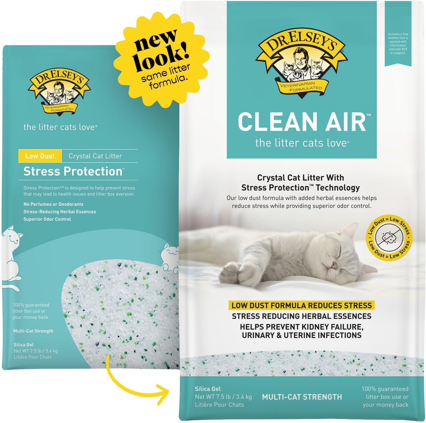 Dr. Elsey’s Clean Air Stress Reducing Crystal Cat Litter 7.5 lb. Bag