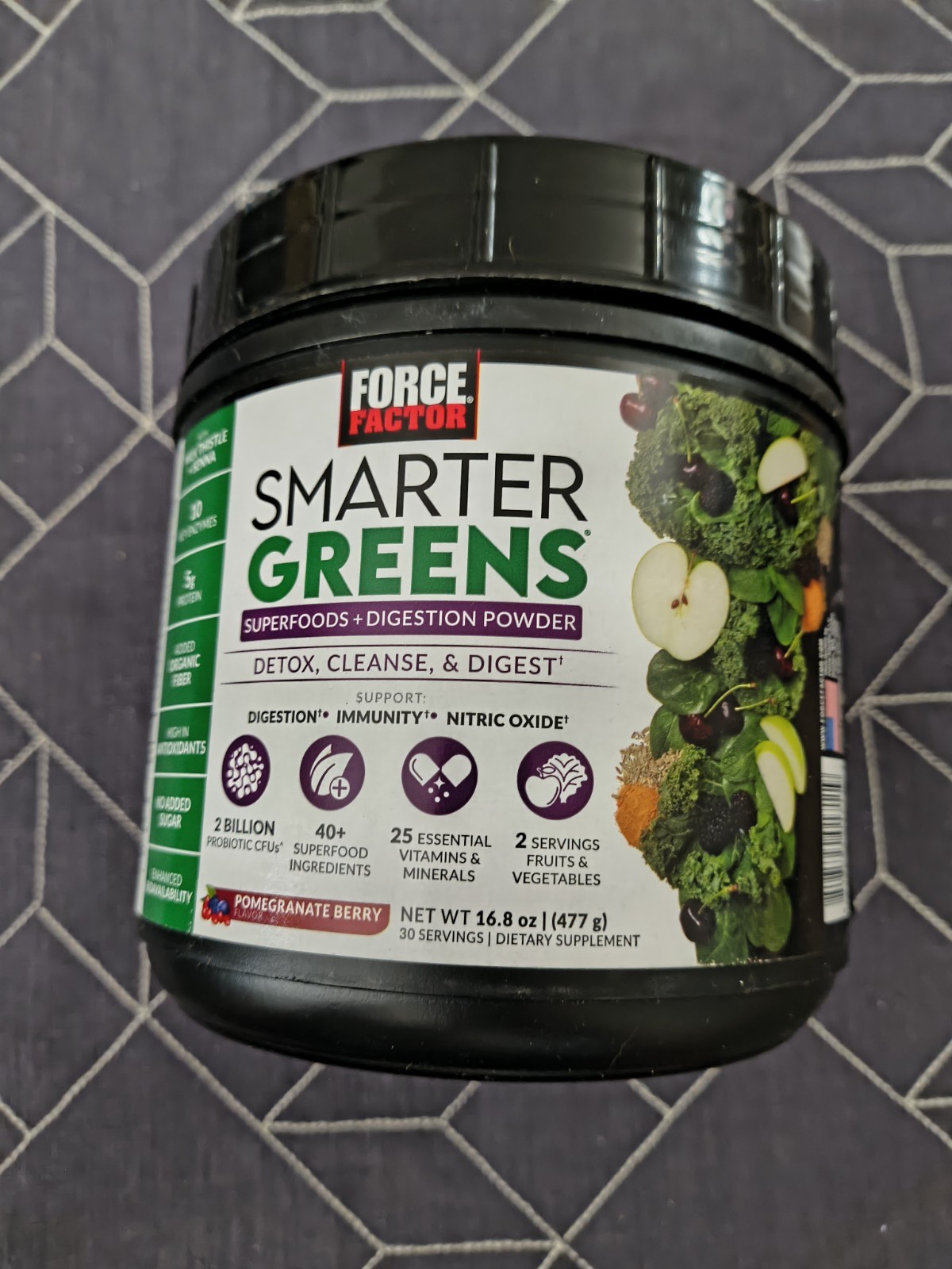Smarter Greens®, Superfoods Digestion Powder Pomegranate Berry 16.8oz Bb 7/31/26