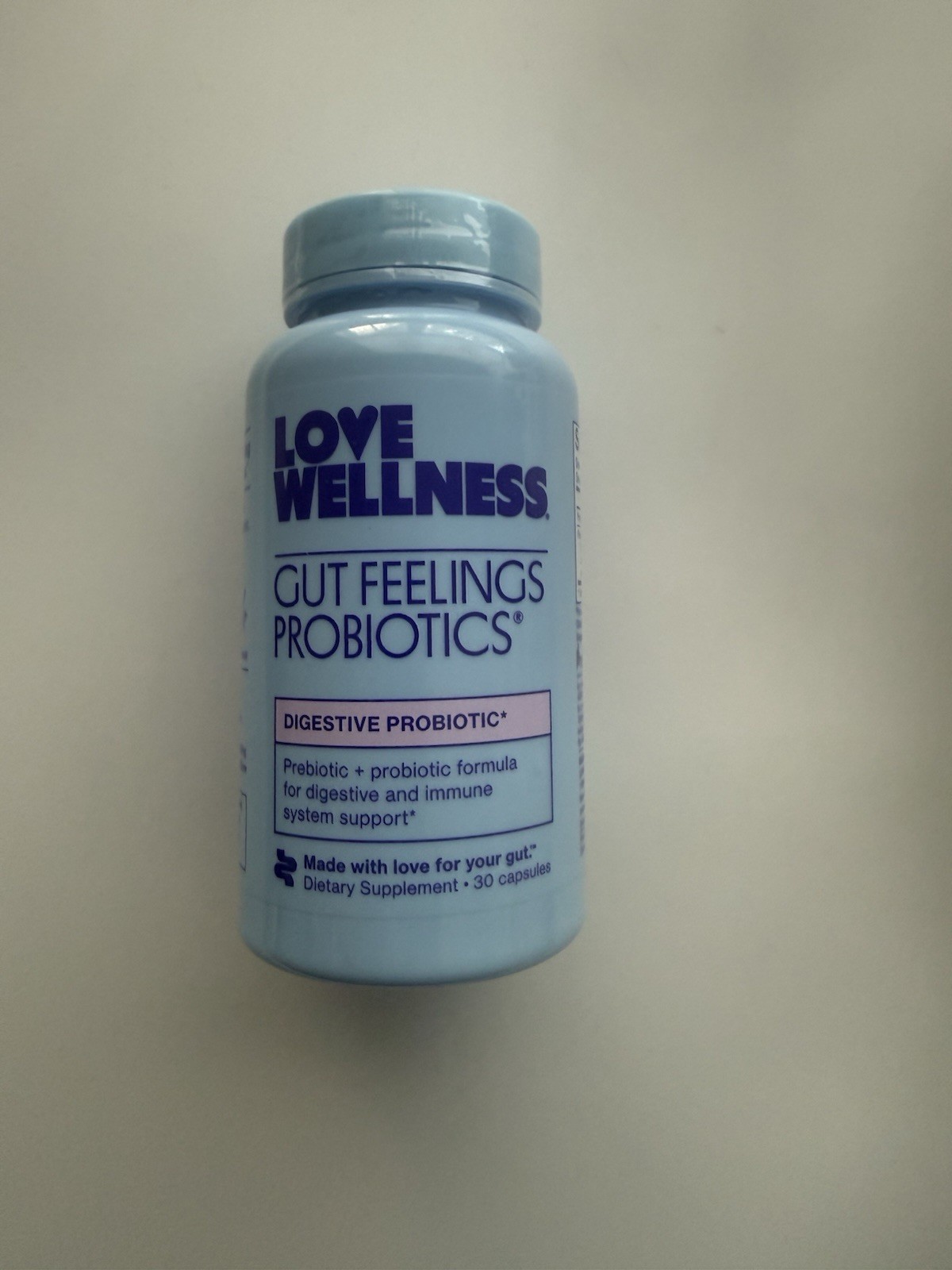 Love Wellness Gut Feelings Probiotic Digestive Support 30 Capsules Exp 12/2026