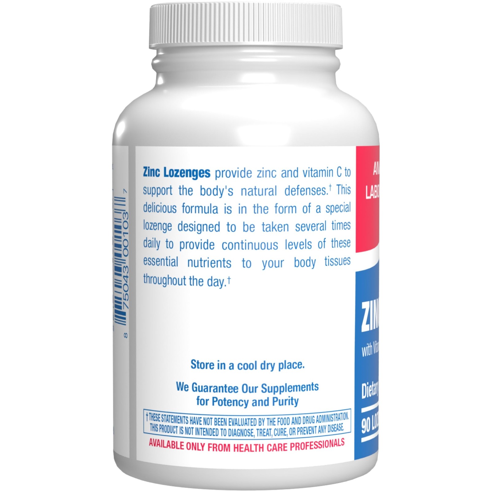 Zinc Lozenges with Vitamin C for Immune Support – High 90 Count (Pack of 1)