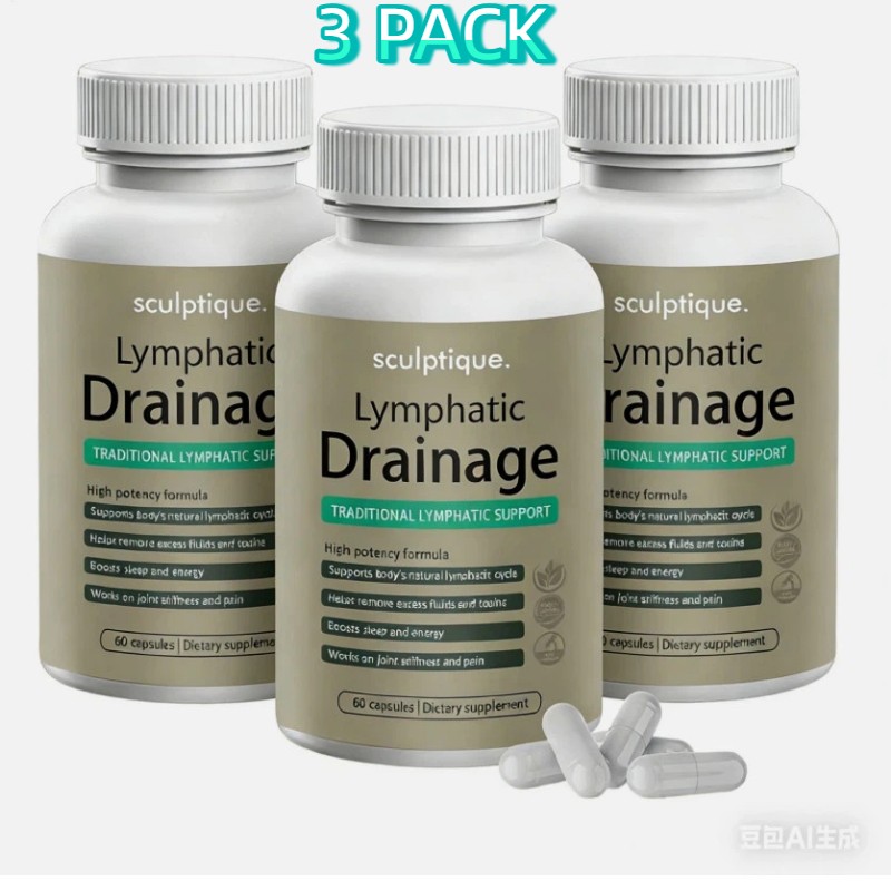 Sculptique Lymphatic Drainage Capsules, Lymphatic Drainage, 60 Capsules 3 PACK