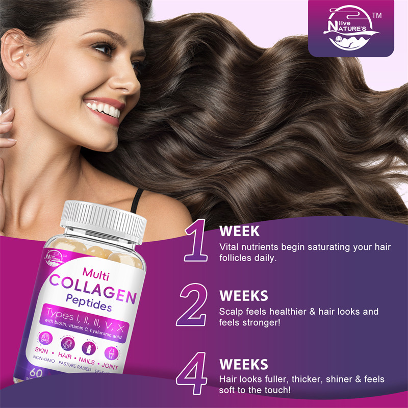 Multi Collagen Supplement Hyaluronic Acid,Vitamin C,Biotin, Skin Health 180PCS