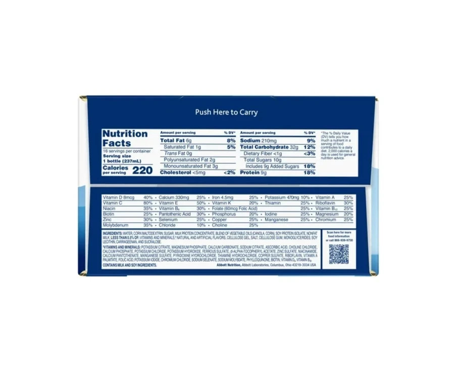 Ensure Original Nutrition Shake, 9g Protein, Vanilla, 8 fl oz – 16 Pack