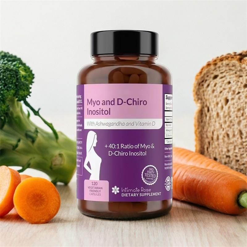 Myo-Inositol Supplement for PCOS with Ashwagandha and Vitamin D – 120 Capsules