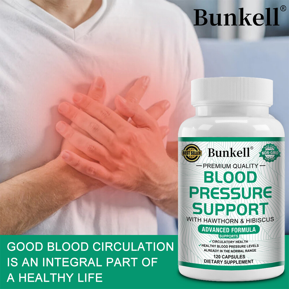 Healthy Blood Pressure Supports, w/Hawthorn + Garlic Power Extract