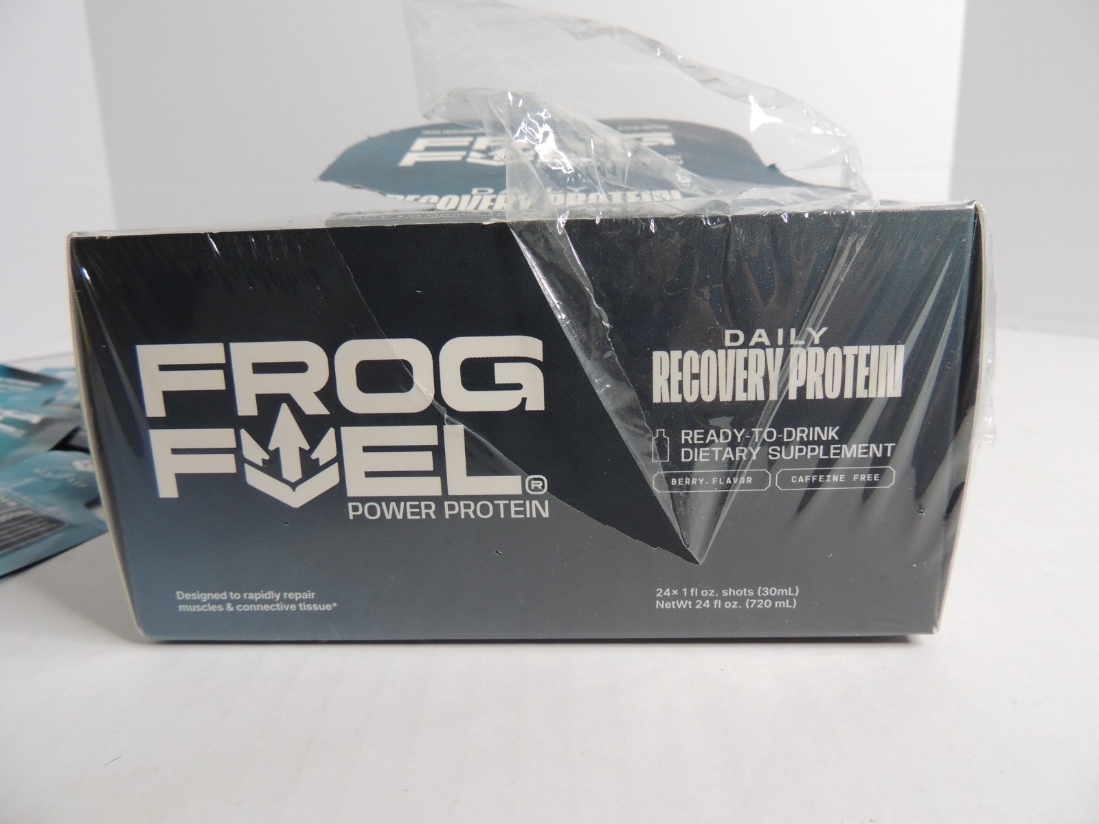 Lot of 21 x 1oz Frog Fuel Daily Recovery Protein Packs Berry Flavor – Open Box