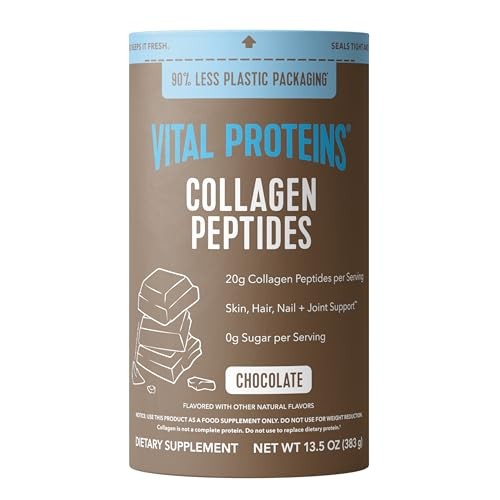 Collagen Peptides Powder Chocolate Flavor Hair Nail Bone Joint Health
