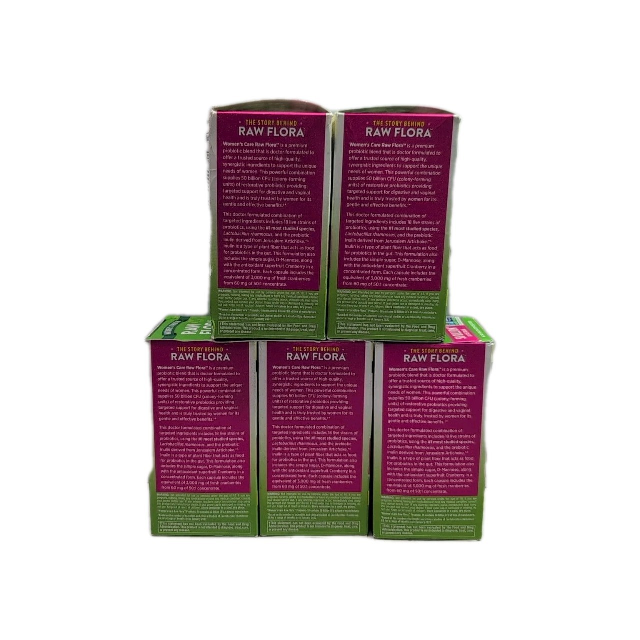 (5) Nature’s Truth – Raw Flora Probiotic-18, 33 Capsules Each. Exp: 02/2026