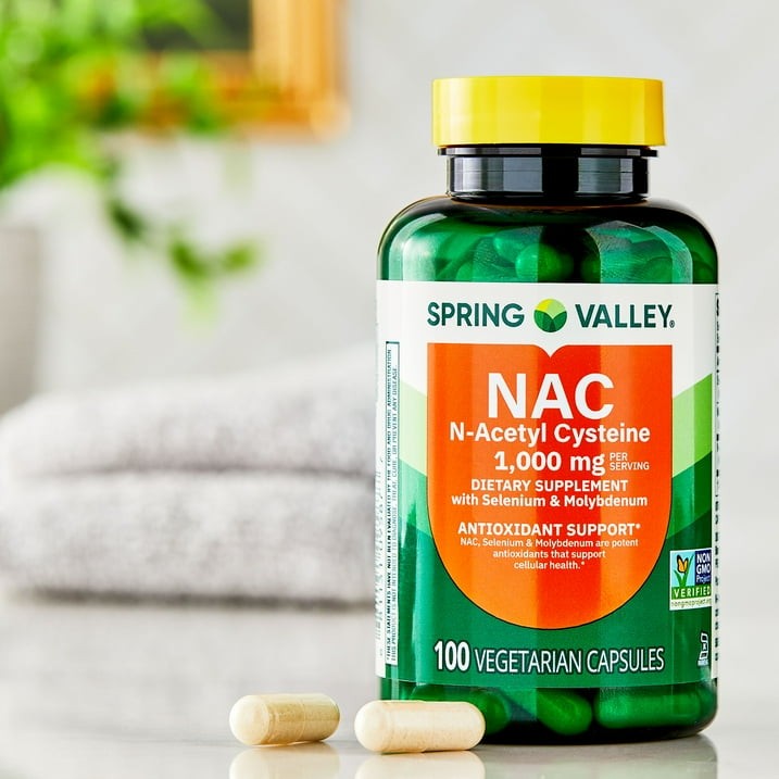 Spring Valley NAC 1000 mg Vegetarian Capsules, Immune Support, 100 Count