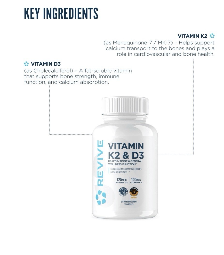 Revive MD – K2 & D3 – 35 Capsule ..