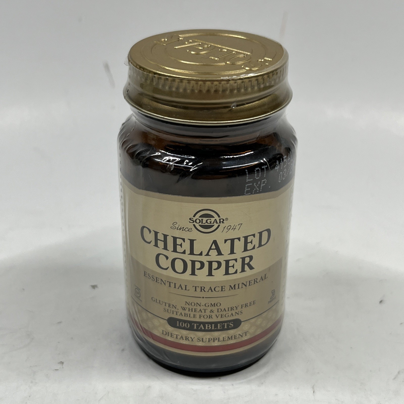 Solgar Chelated Copper 100 Tablets Exp 10/2027 New & sealed
