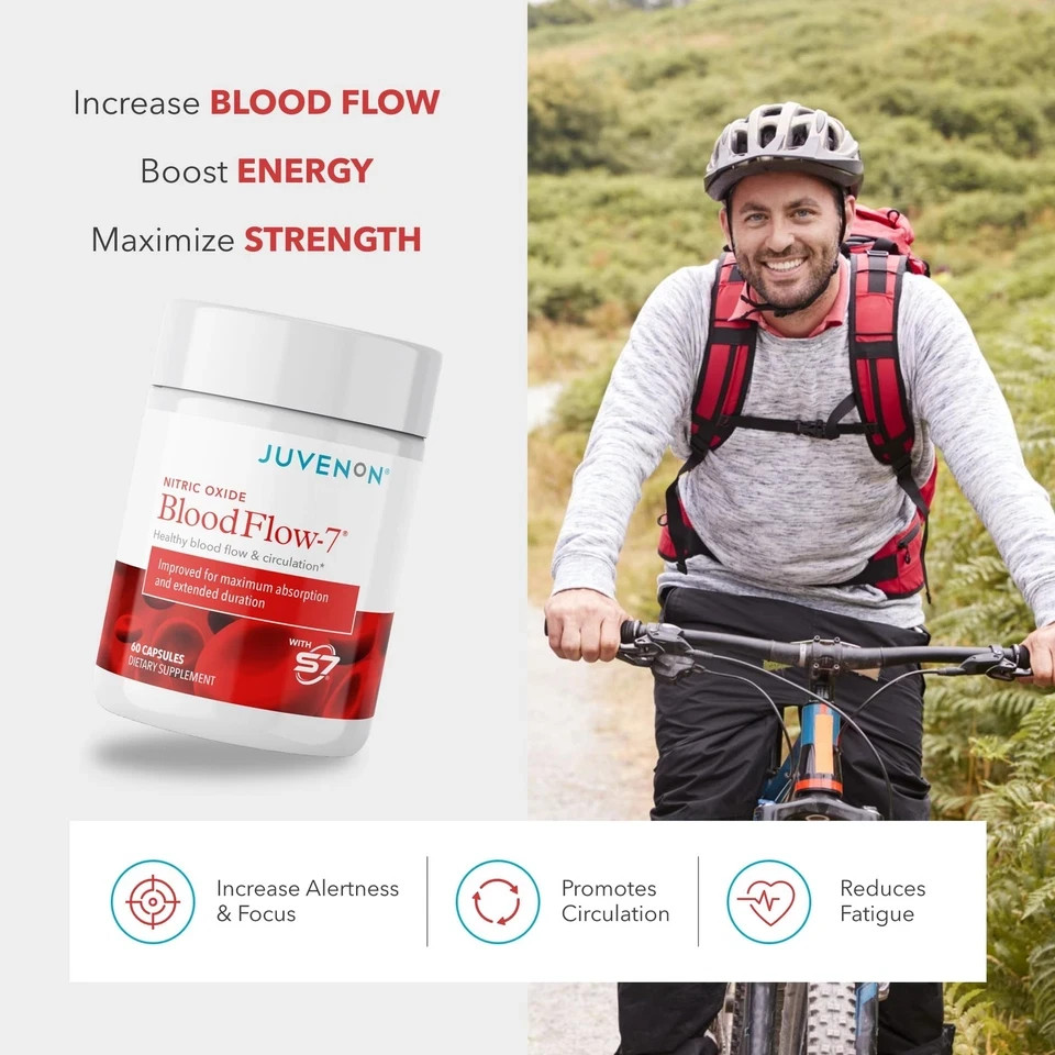 BloodFlow-7 Juvenon Nitric Oxide Supplement with Nitrosigine