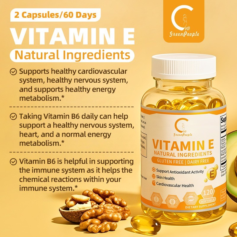 Vitamin E Oil Softgels 1000 IU 670mg Antioxidant for Immune & Skin Health