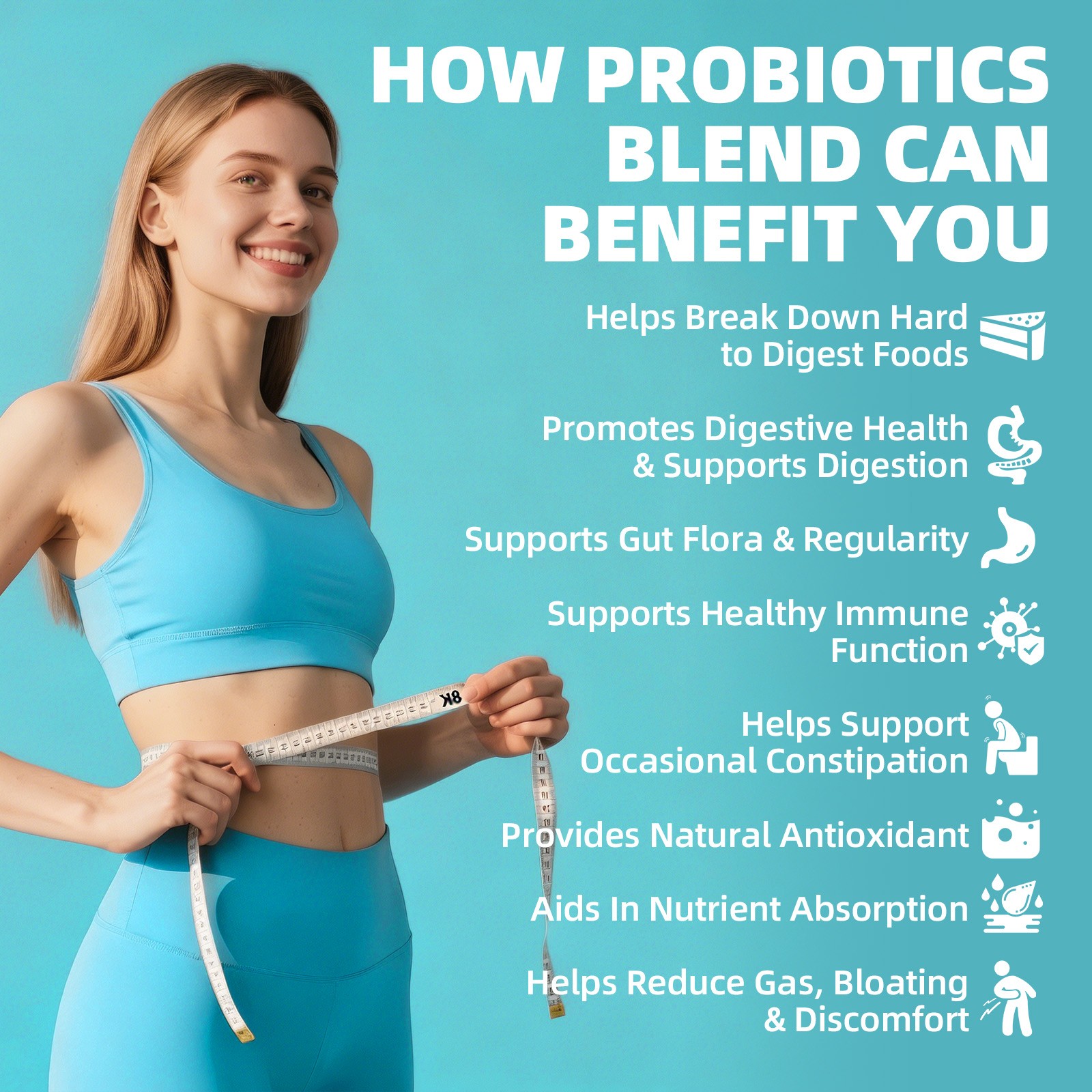 Probiotics 120 Billion CFU Potency Digestive Immune Health 120 Capsules lactobac