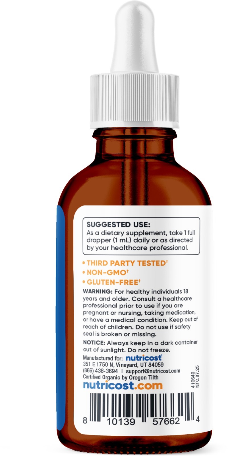 Nutricost Organic Lemon Balm Liquid Extract (600mg) 3.8 Fl. Oz – USDA Organic