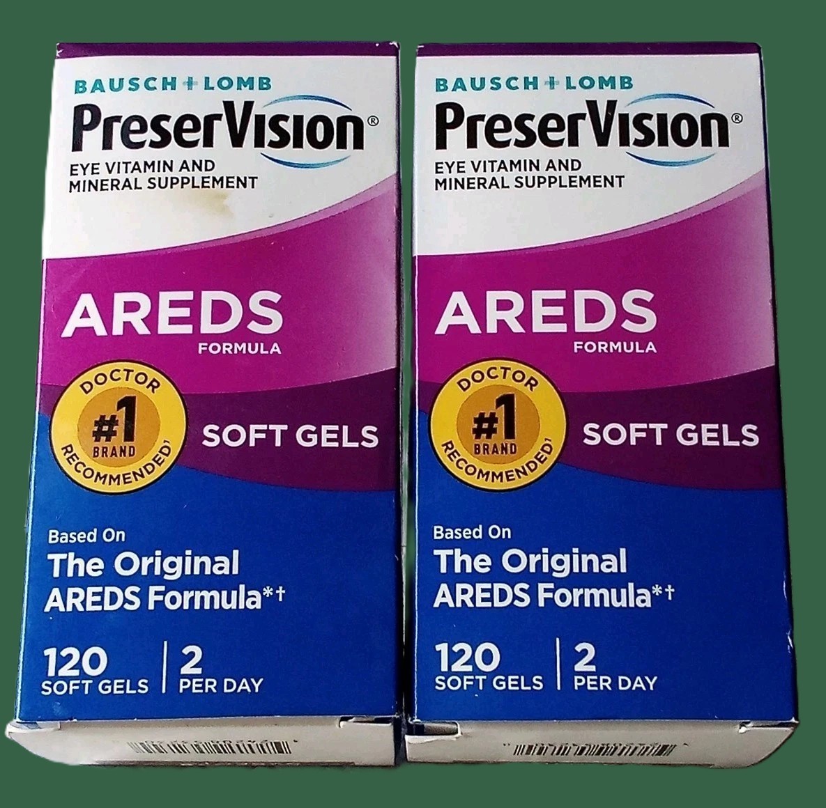 Preservision Areds Eye Vitamins Minerals 120 Softgels X 2 Pack Exp 01/2027