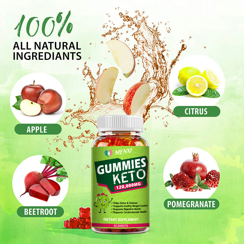 60pcs Keto Gummies Detox Cleanse Weight Loss Control Digestive Health Burn Fat