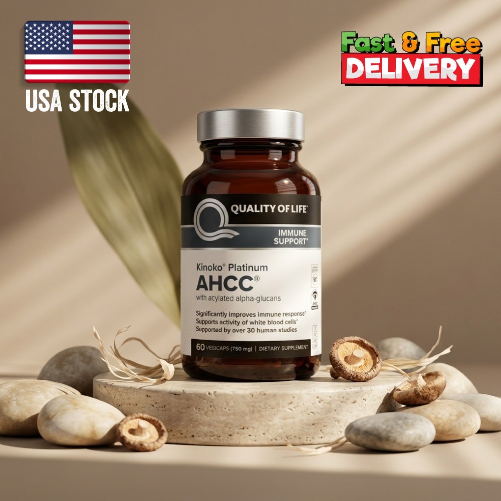 fine Of Life Kinoko Platinum AHCC 750 Mg – 60 Veggie Capsules