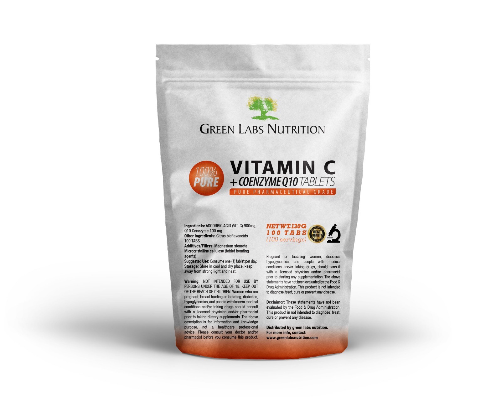 Vitamin C 900mg + Coenzyme Q10 100mg Tablets – Antioxidants, Immunity & Heart
