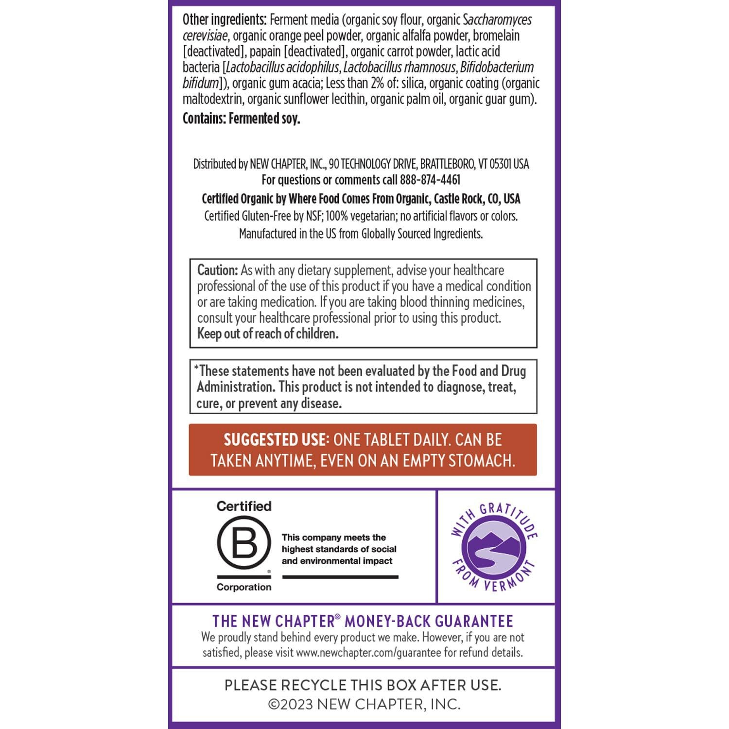 6/2026 New Chapter Men’s Multivitamin for Immune, Stress, Heart + Energy Support