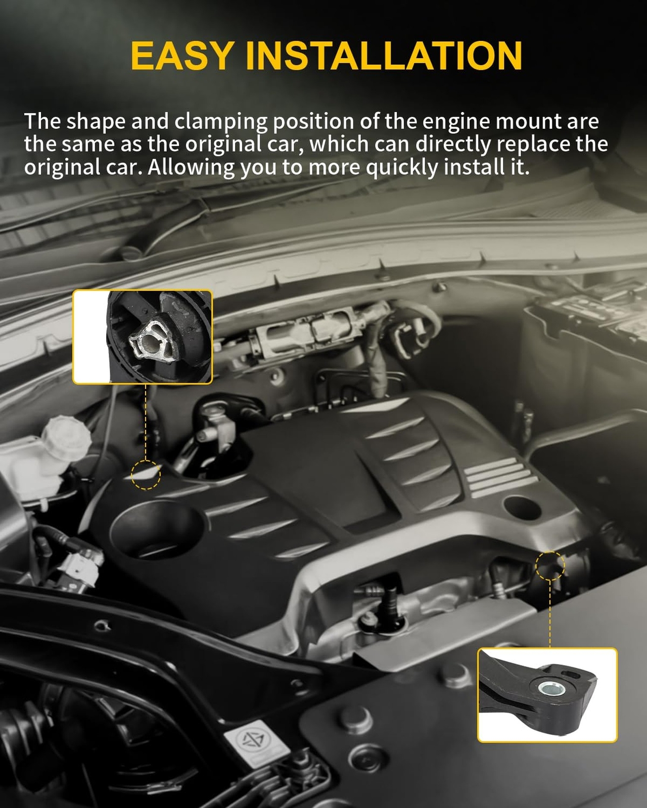 OCPTY Engine Motor Mount and Transmission Mount Set Compatible for Cadillac S…