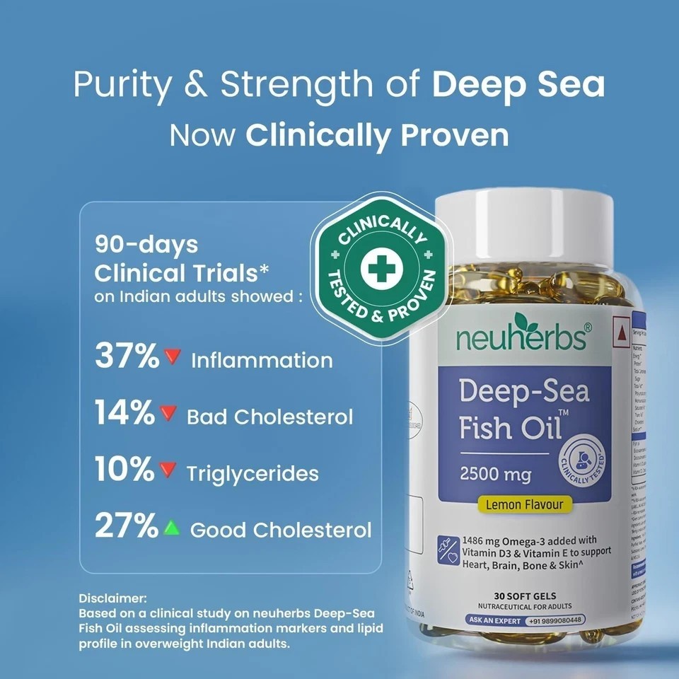 Deep Sea Omega 3 Fish Oil – Supplement Triple Strength 2500 Mg, No Fishy Burp a3