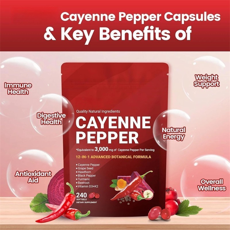 1 PCS Pepper Softgels Supplement, Assistances Leg VeinHeart and Blood Vessel