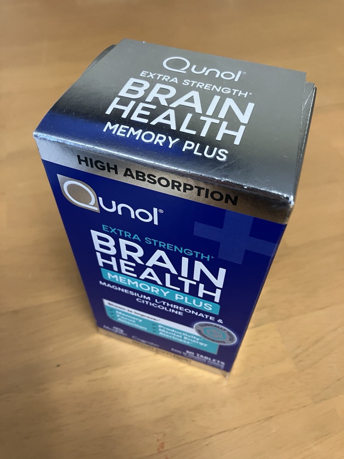 Qunol Extra Strength Brain Health Memory Plus Supplement 60 Tabs. *SHIPS FREE*