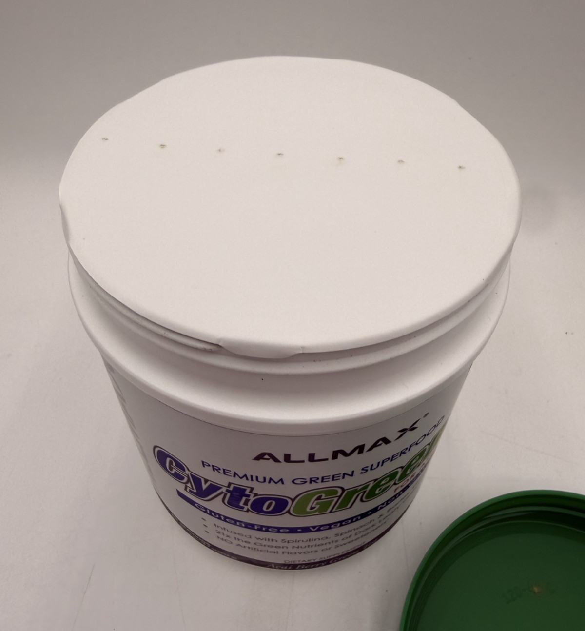 ALLMAX Naturals CytoGreens Super Greens, Acai Berry Green Tea, 1.2lbs EXP: 10/28
