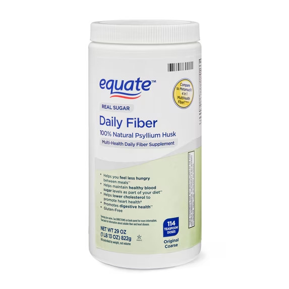 Equate Daily Fiber Powder, 29 oz, Unflavored, Compare to Metamucil 4-in-1 fiber