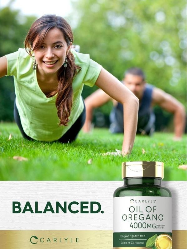 Oregano Oil 4000mg Supplement with Carvacrol 150 Softgels, Gluten & Non-GMO Free