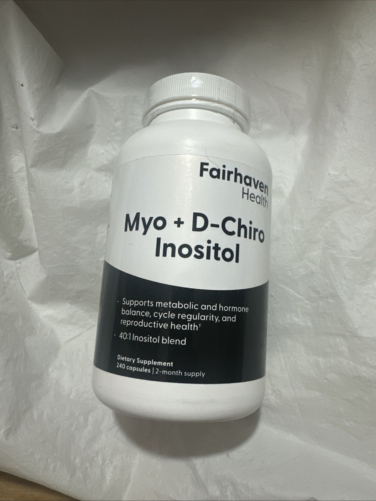 Fairhaven Health Myo-Inositol & D-Chiro Inositol 240 Capsules *EXP 8/2027* C1