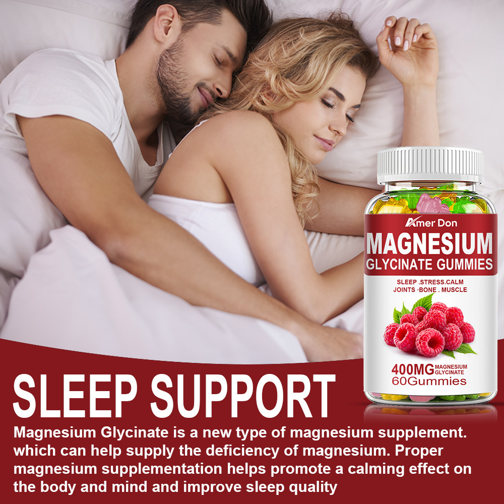 Magnesium Glycinate Gummies 600mg w/ Vitamin CoQ10+Vitamin D3+Vitamin B6