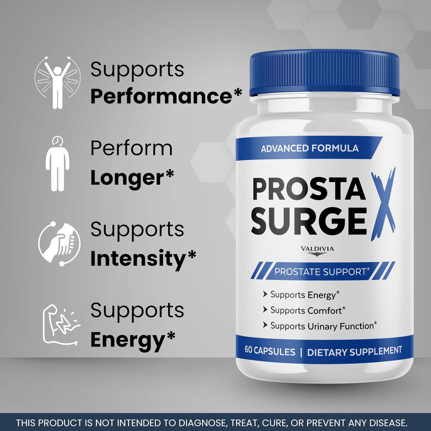 ProstaSurgeX Prostate Health Men Supplement Capsules Urinary 1 Pack 60Ct
