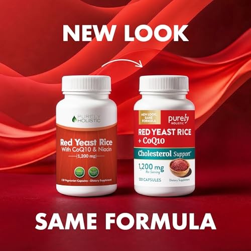 Red Yeast Rice CoQ10 Supplement – Heart Health 120ct