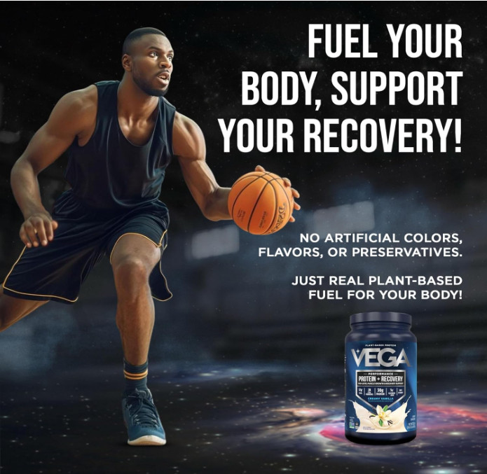 Vega Protein + Recovery, Vanilla, 30g Vegan Protein, 20 Servings