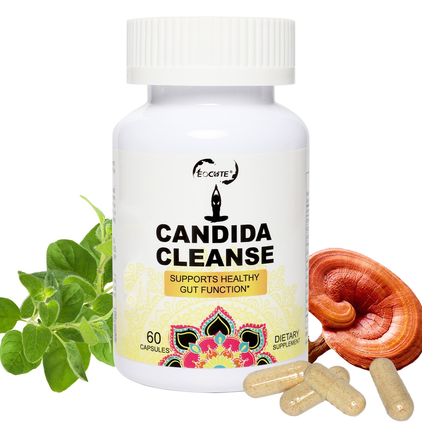 Candida Cleanse Gut Colon Support Natural Herbs for Intestinal Detox USA New