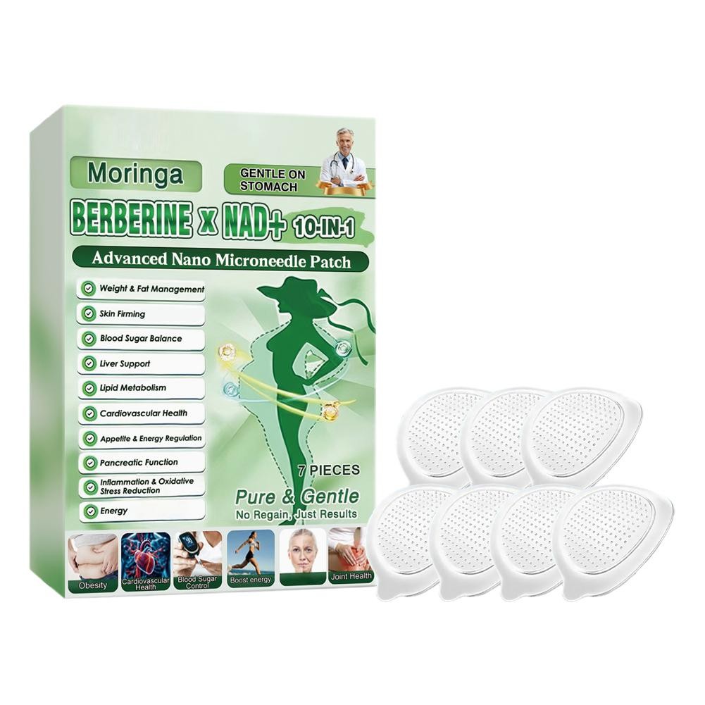 Berberine Moringa – NAD+ 10-in-1 Advanced Nano Microneedle- Patches New