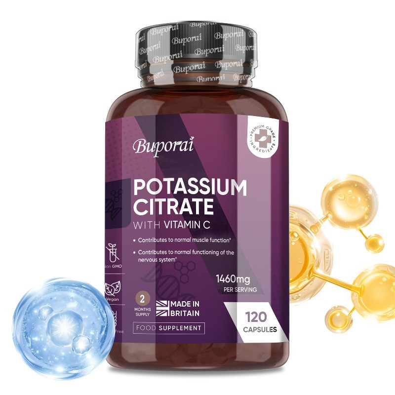 Potassium Citrate 120pcs, Promote Electrolyte Balance,Support Muscle Health