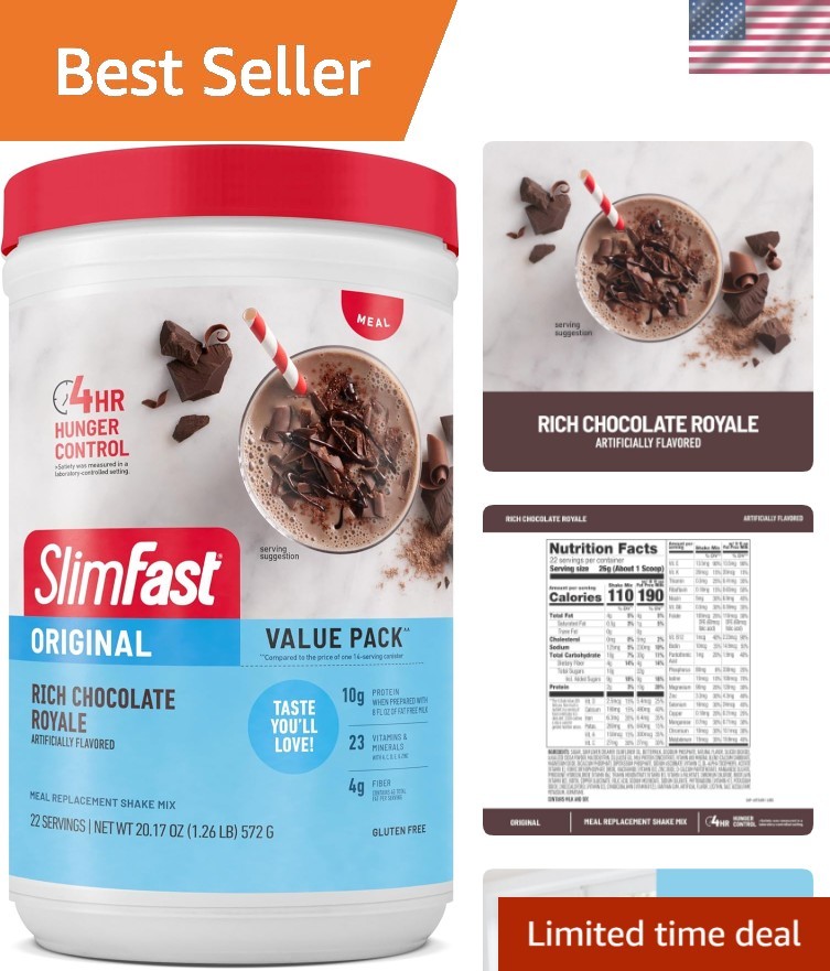 Delicious Chocolate Royale Meal Replacement Shake with 24 Vitamins – 22 Servings