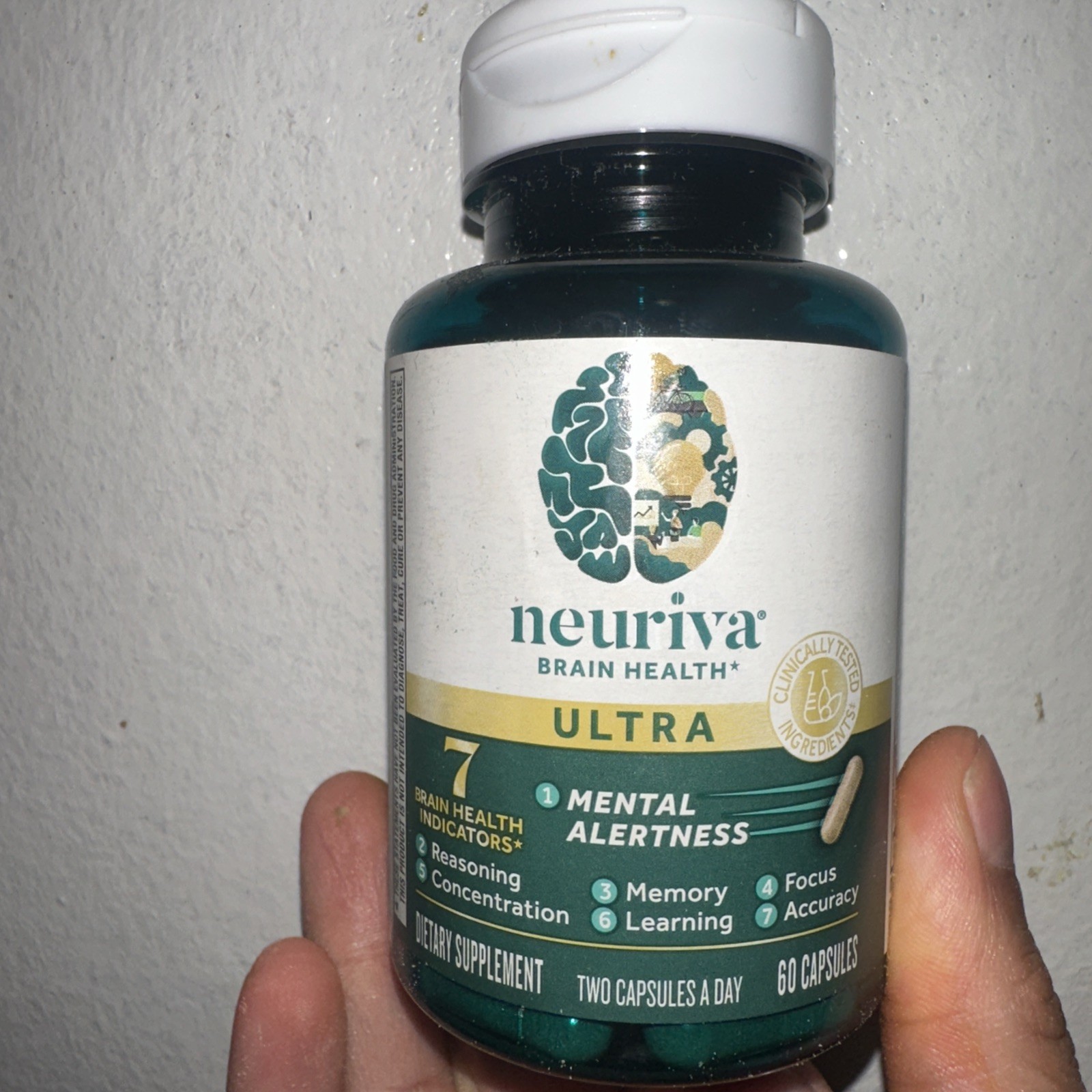Neuriva Ultra Brain Health Memory Focus Mental Alertness 60 Caps exp 9/27